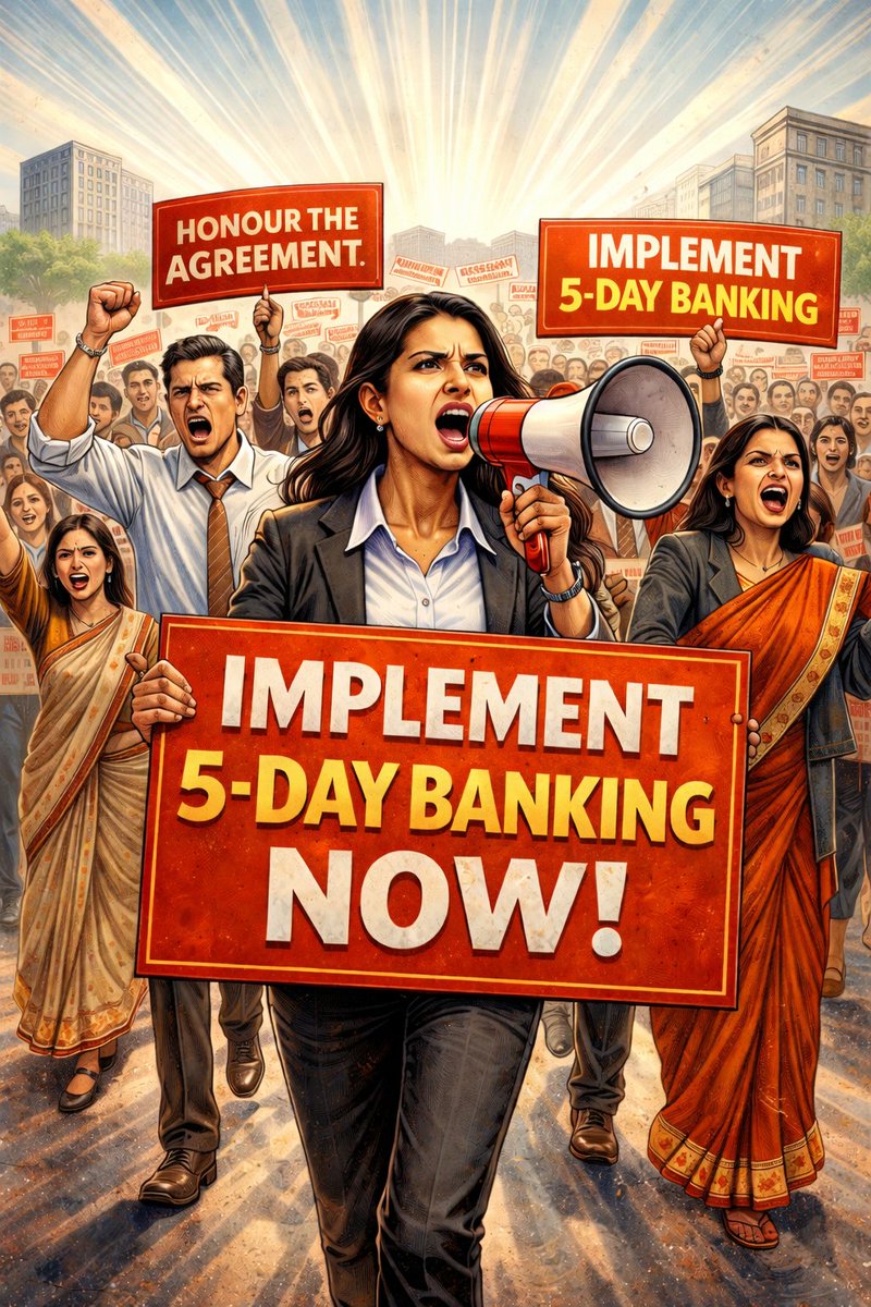 aisbieaofficial's tweet photo. Meetings held. Agreement signed.
Yet bank employees are still waiting for what was already settled.
Delay after delay is not governance—it is disregard for the workforce that keeps India’s banking system alive.
Enough is enough.
#Implement5DayBanking https://t.co/h3LjXq65Jm