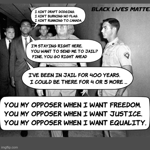 beyond_capital's tweet image. Boxer #MuhammadAli was born #ThisDayInHistory in 1942. He refused a #VietnamWar draft:
"The real enemy of my people is here. I will not  disgrace my religion, my people or myself by becoming a tool to enslave  those who are fighting for their own justice, freedom and equality."