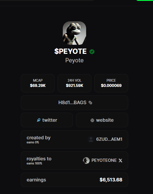 <a href="/Peyoteone/">Peyote</a> @seizonshaa bags community has raise you $7,000 so far to help you towards more good deeds! love what you are doing!
bags.fm/H8d1pjHsExUL12…