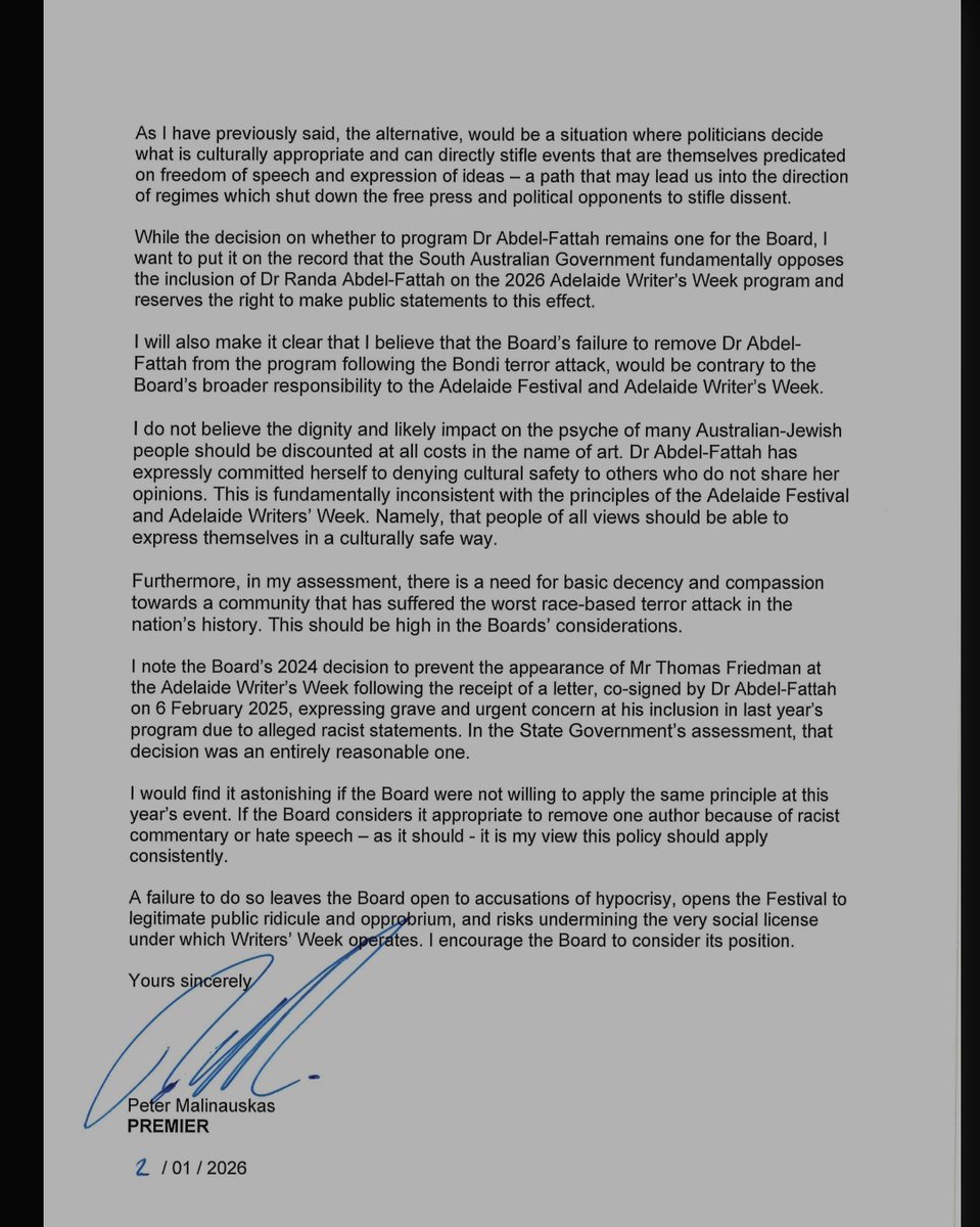 SA Premier has noticeable knowledge gaps. P1: erases British/Aust race-based terror &amp; massacres of First Nations peoples of this continent. P3: misuses term cultural saftey; Maori model of healthcare adopted by other Indigenous peoples. 
And makes veiled threats towards the Board