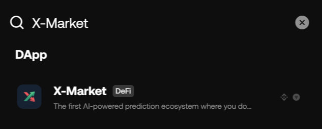 🎉 MILESTONE UNLOCKED: X-Market is now listed on OKX Web3 Wallet!

💪💪 We are thrilled to announce that X-Market has been officially indexed by OKX Web3, one of the world's leading decentralized ecosystems. 

🔥🔥 This integration marks a massive step forward in our roadmap:
✅