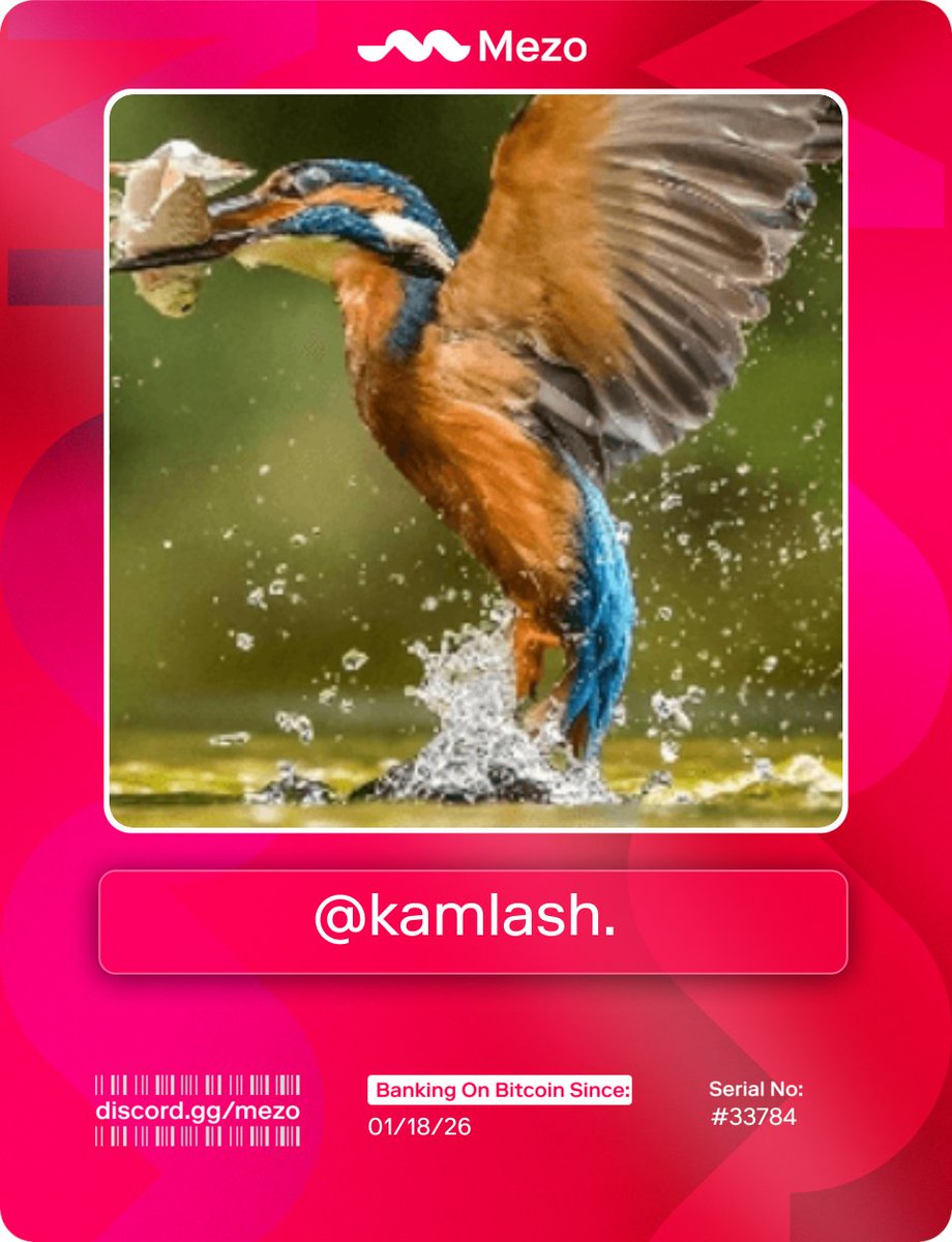 KamlashDevi's tweet photo. One of the few.

One of the early.

One of the first inside The Bitcoin Banking Experience.

@MezoNetwork Bankcard claimed in https://t.co/syhaf2CDgW https://t.co/RVGTdT18jg