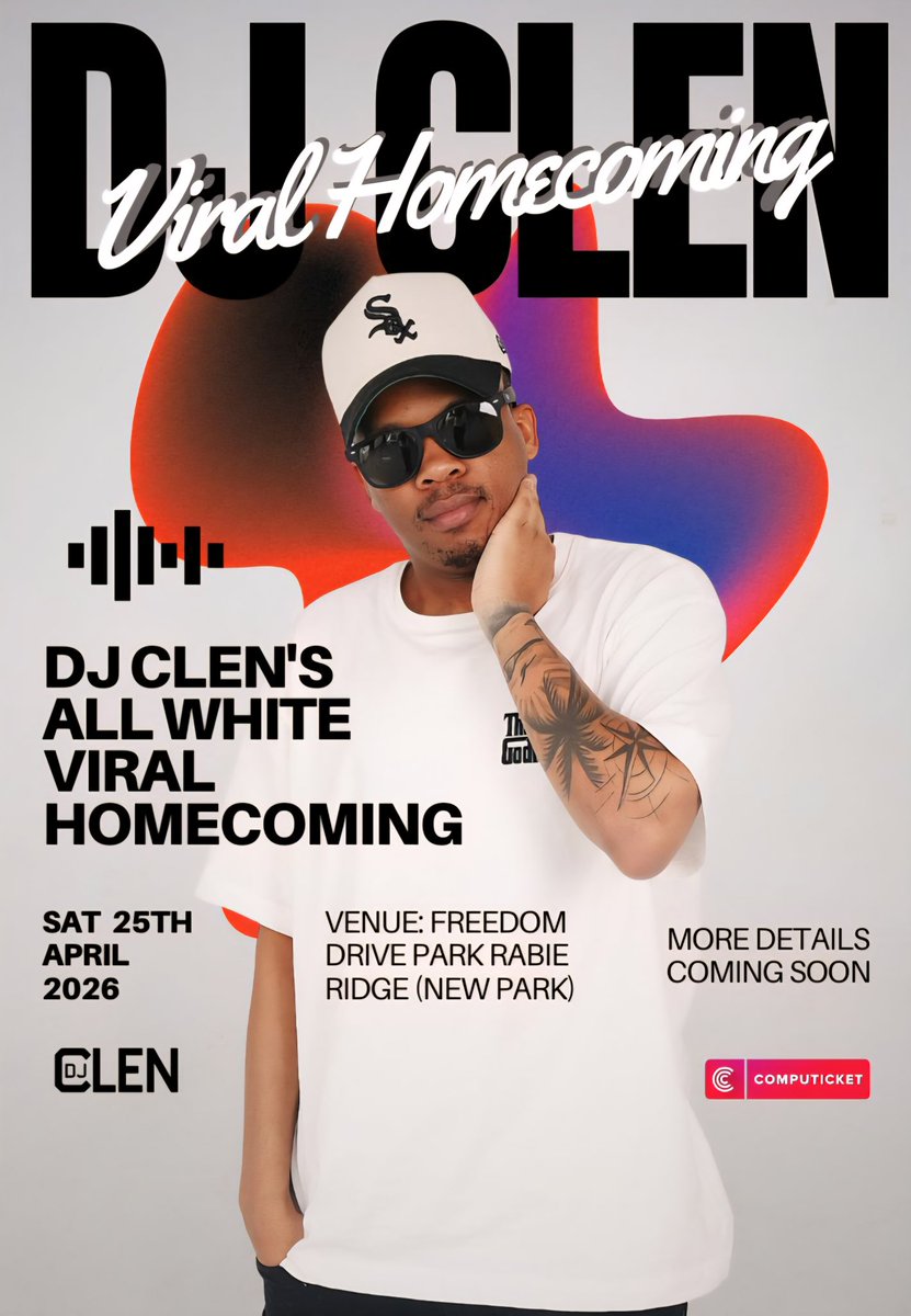 DjClenSA's tweet image. 20 February - Jay Jody

webtickets.co.za/v2/event.aspx?…

28 March- A-Reece

computicket-boxoffice.com/e/a-reeces-bir…

25 April - Dj Clen

computicket-boxoffice.com/e/dj-clens-ann…