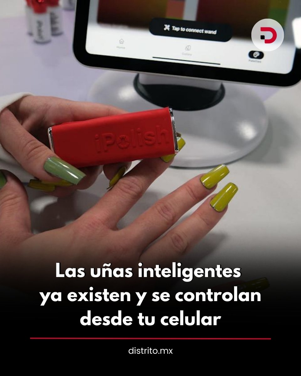 DistritoMX1's tweet image. 🔴 La tecnología también llegó al manicure. La empresa iPolish, una marca de belleza digital con sede en Florida, presentó en el CES 2026 un sistema de uñas postizas inteligentes que promete cambiar por completo la forma. 

➡️ distrito.mx/?p=15139