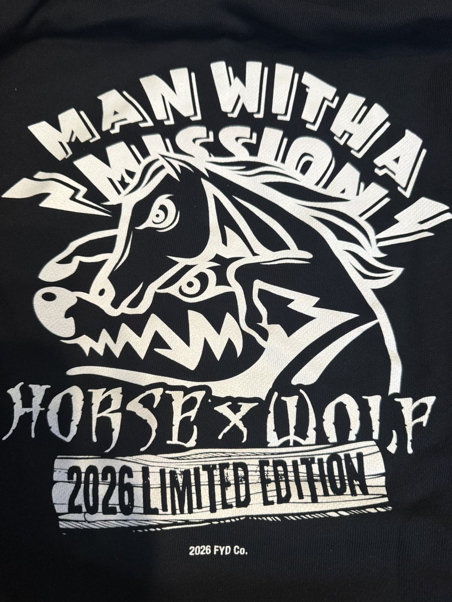 マンウィズ 干支パーカー ねずみ年 ブラック XL MAN WITH A MISSION