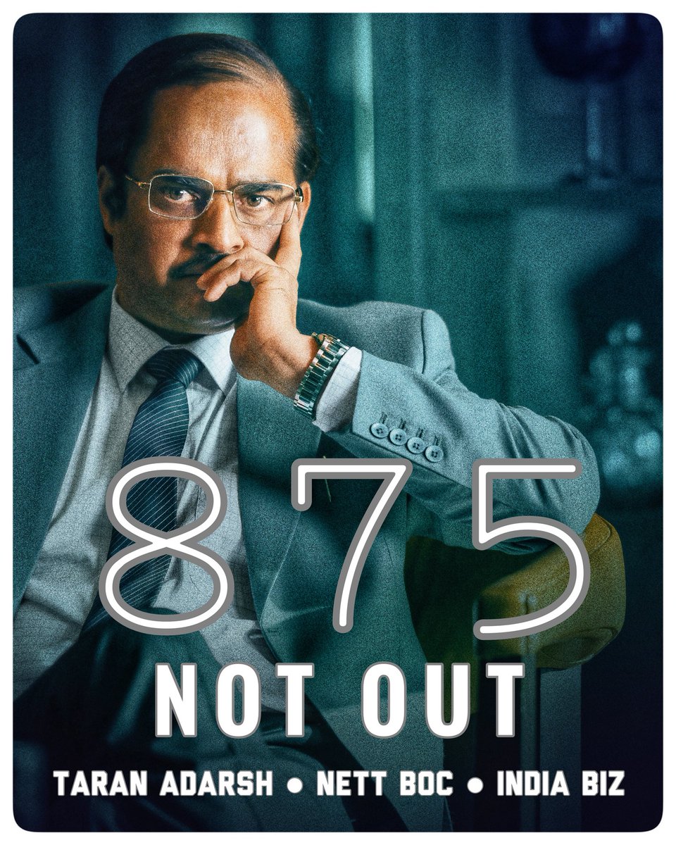 875 NOT OUT... #Dhurandhar storms past the ₹ 875 cr milestone on its seventh Saturday [Day 44] – a truly historic achievement.

Meanwhile, the film continues to be the first choice of moviegoers, despite multiple new releases, including #HappyPatel, the #AamirKhan-produced film.