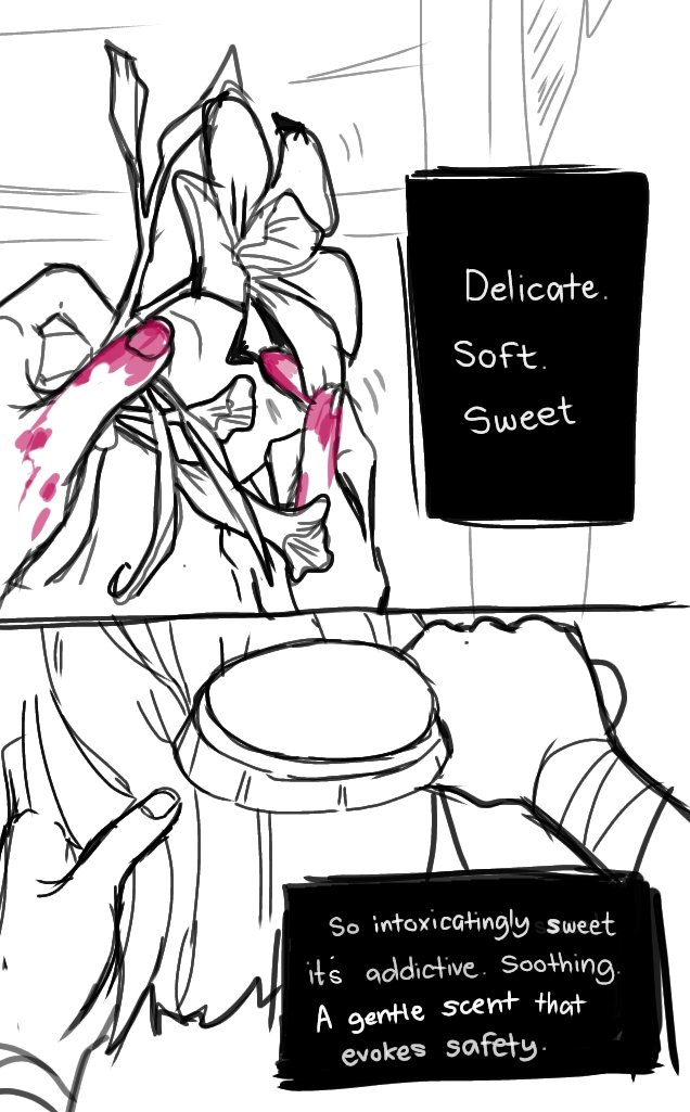 Gwynyy5's tweet image. To be eaten (4/6)
Lil comic I made diving in what I imagine that may have happen before the attack on the Vanilla Kingdom, post WL fumbling into ultimate dough. Ft. DE pretending to be WL with PV mwehehe.
#crkfanart #whitelilycookie #darkenchantresscookie #purevanillacookie