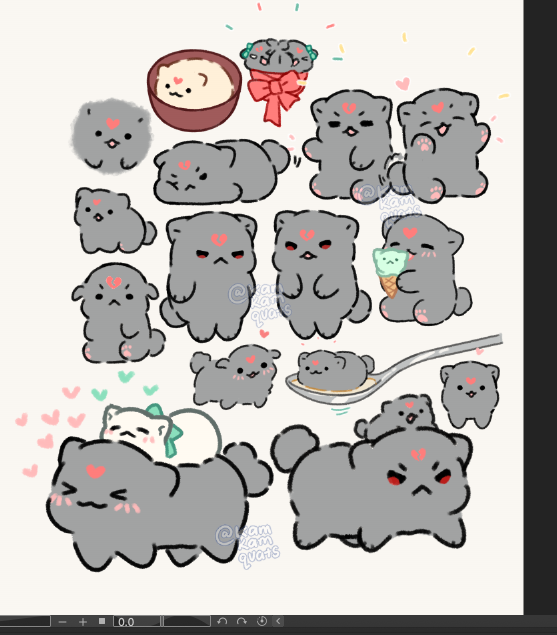 kamkamquats's tweet image. hi hi would any of you be interested in a  sticker sheet/s of the misc bingpups? I've accumulated a lot of these and I'm trying to save up for some things... 👉👈