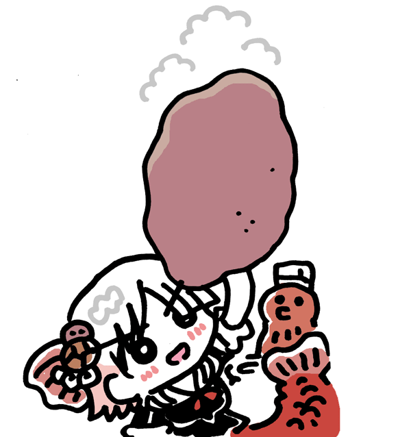 「焼きからいもあざらし～」|氷厘亭氷泉のイラスト