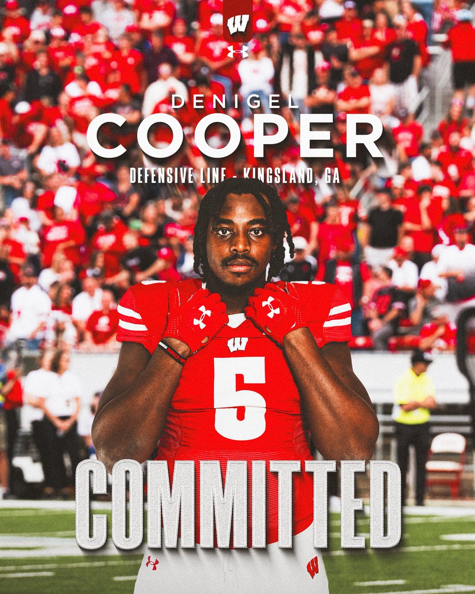DenigelC's tweet image. I am beyond blessed to say I am committed to The University of Wisconsin!!! Go Badgers🔴⚪️ @BadgerFootball @CoachWhit_UW @CoachFick @CoachReid_ @PatLambert13 @RoseBrandon_