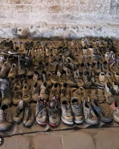 <a href="/Diario_Cambio/">Diario Cambio</a> Mataron a los dueños de todos estos zapatos pero por unas llantas movilizan a todo un ejército de policías y no te duele mexicano ?