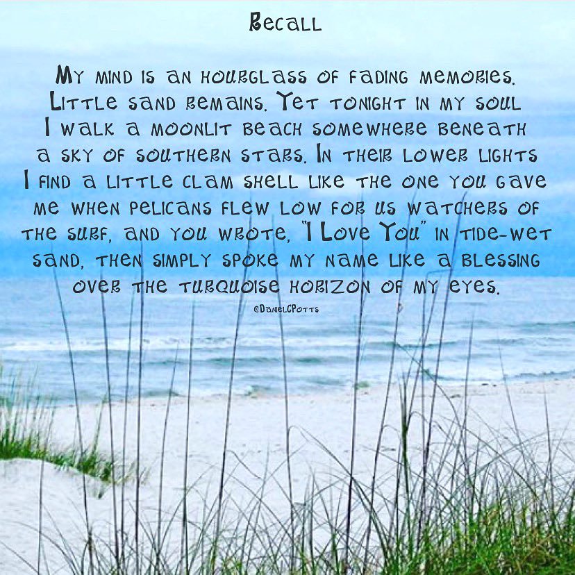 Please re-Tweet this gentle reminder for those who face relentless waves of dementia, that love remains, endures and deepens.

(image: <a href="/DanielCPotts/">Daniel C. Potts, MD, FAAN</a>) #Alzheimers #dementia #poetry