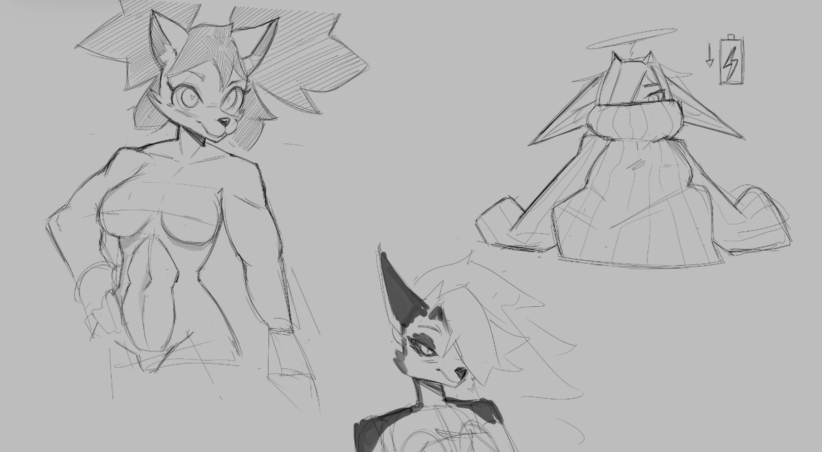 Doodles and a few studies today.