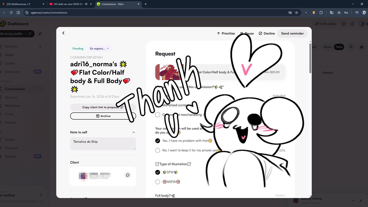 RodennComms's tweet image. Thank you for being the first person to commission me in vgen💕 I will do my best to make the commission to your liking

#commisionsopen  #VGenComm