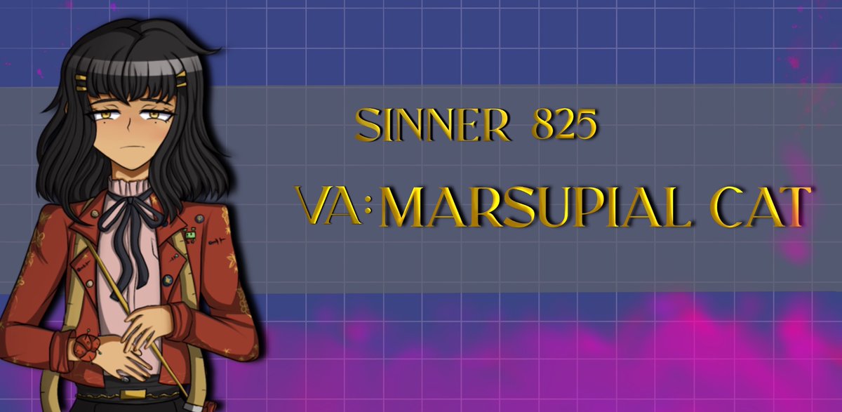Finalrumination's tweet image. Sinners voices announcement part 4 
For the quiet realist tailor in our midst we have the incredibly talented Marsupial cat.