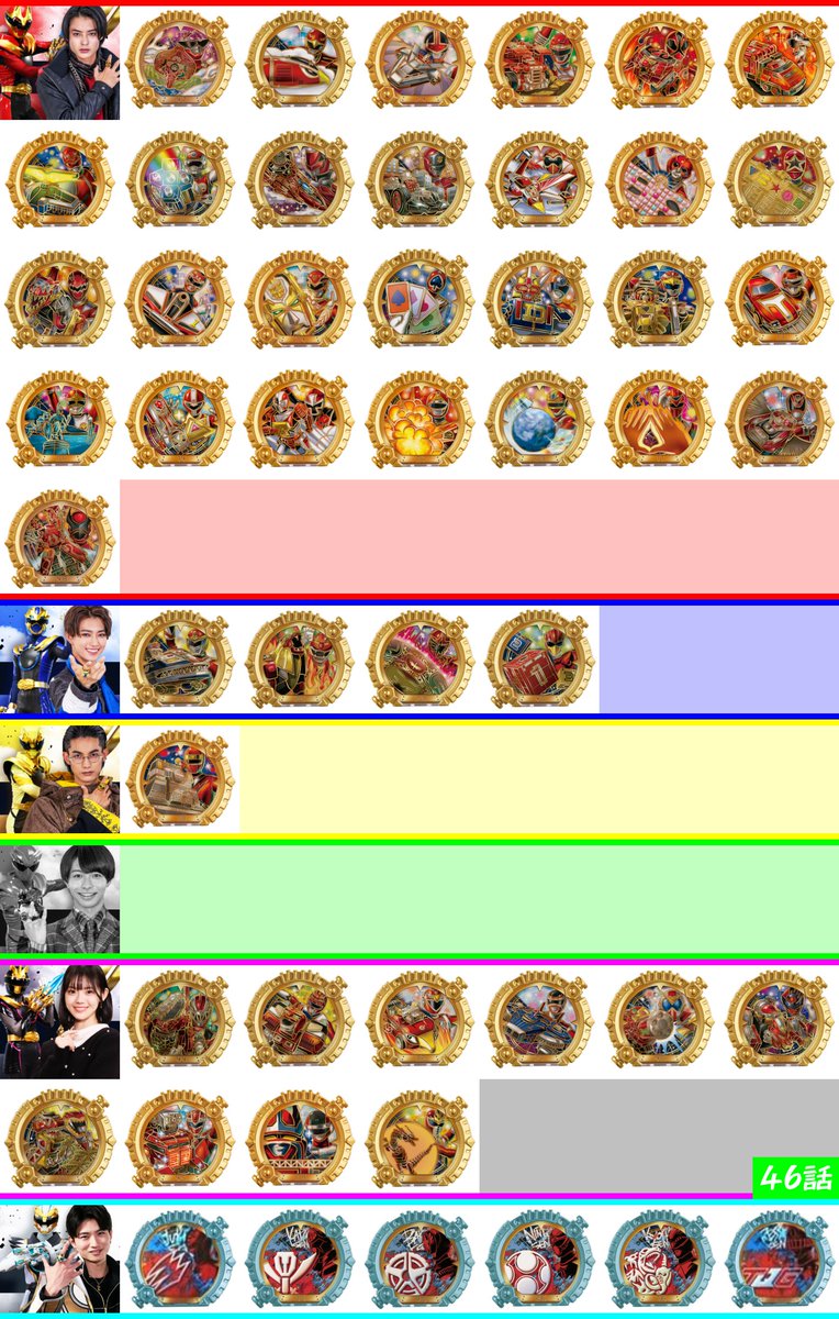 ゴジュウジャー センタイリング収集表！ 46話