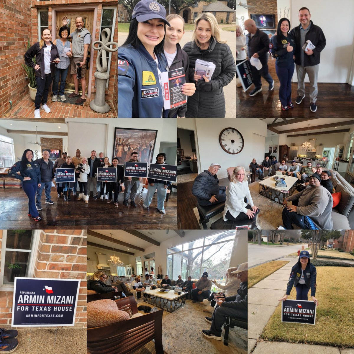 RosalieEscoBabe's tweet photo. Despite the cold, it was a productive day blockwalking in support of @ArminMizaniTX for HD 98 State Representative! It’s energizing to finally have the opportunity to elect a new state rep for our district. #MoreBased #MoreBlessed Let’s go! Thank you, Tammy Harris Nakamura, for hosting the event.