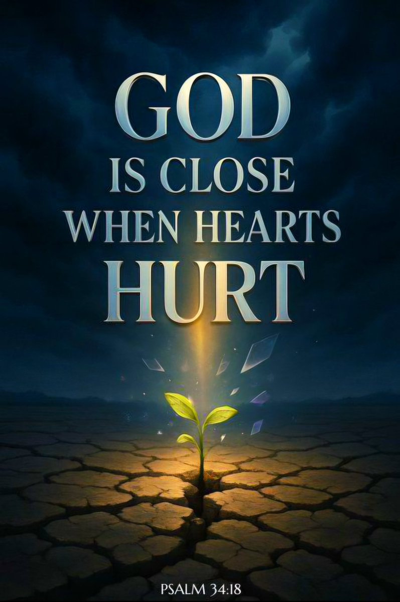 The LORD is near to those who have a
broken heart, And saves such as have a
contrite spirit. - Psalm 34:18