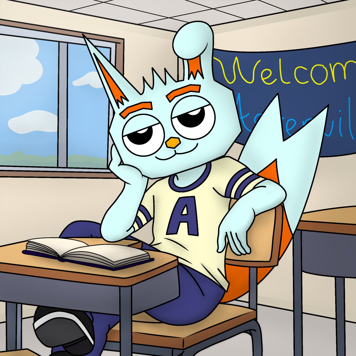 Anthony_Ant2017's tweet photo. Classroom... ☁️
#AstridBlythe #Azeroid #Ant2017 #Artworks #DigitalDrawing #DigitalArtwork #Drawing #DrawingArt #DrawingSketch #OwnCharacter #OC #OriginalCharacter #Rabbit #Fox #Hybrid #Anthro #OriginalDesign #OfficialArt #2Doc #Classroom https://t.co/sviacnzNjF