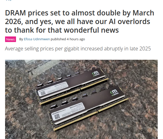 DRAM price headline
