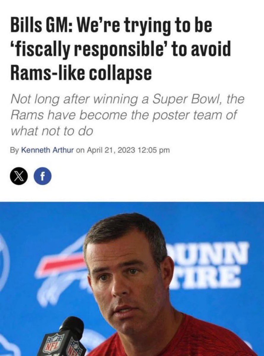 RamsBrothers's tweet image. .@BuffaloBills, congratulations. You’re the rightful owner of the worst GM in football.