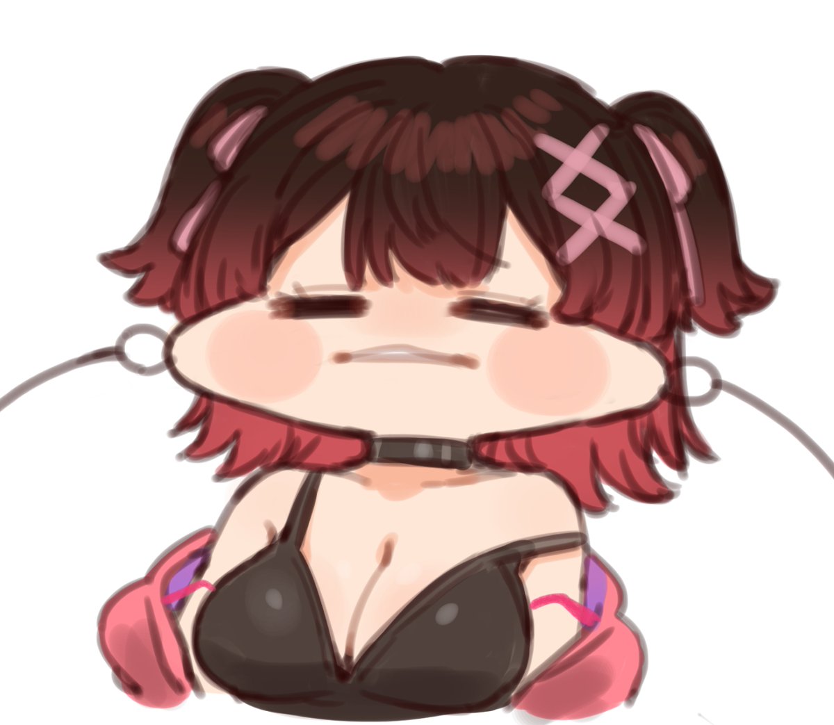 ほっぺたを伸ばしたくなる顔らしい
#ロボ子生放送 