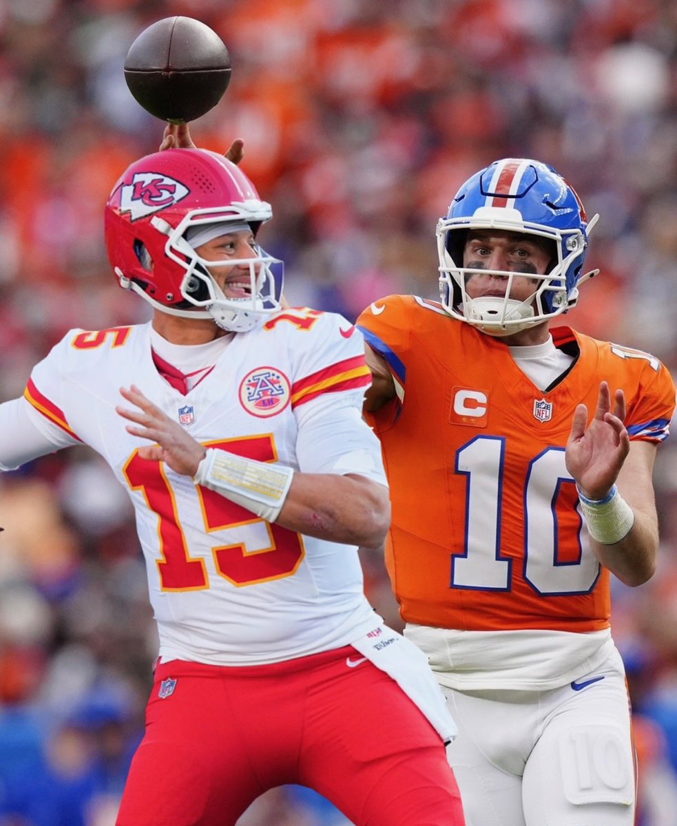 Just like Patrick Mahomes, Bo Nix made his first AFC Championship game in just his second season in the NFL.
