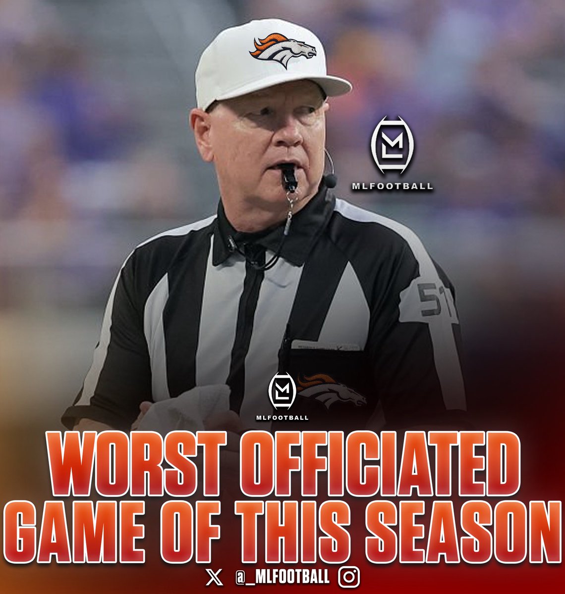 MLFootball's tweet image. TRUE OR FALSE: THE #BILLS - #BRONCOS PLAYOFF GAME GAME WAS THE WORST OFFICIATED GAME IN #NFL THIS SEASON…?