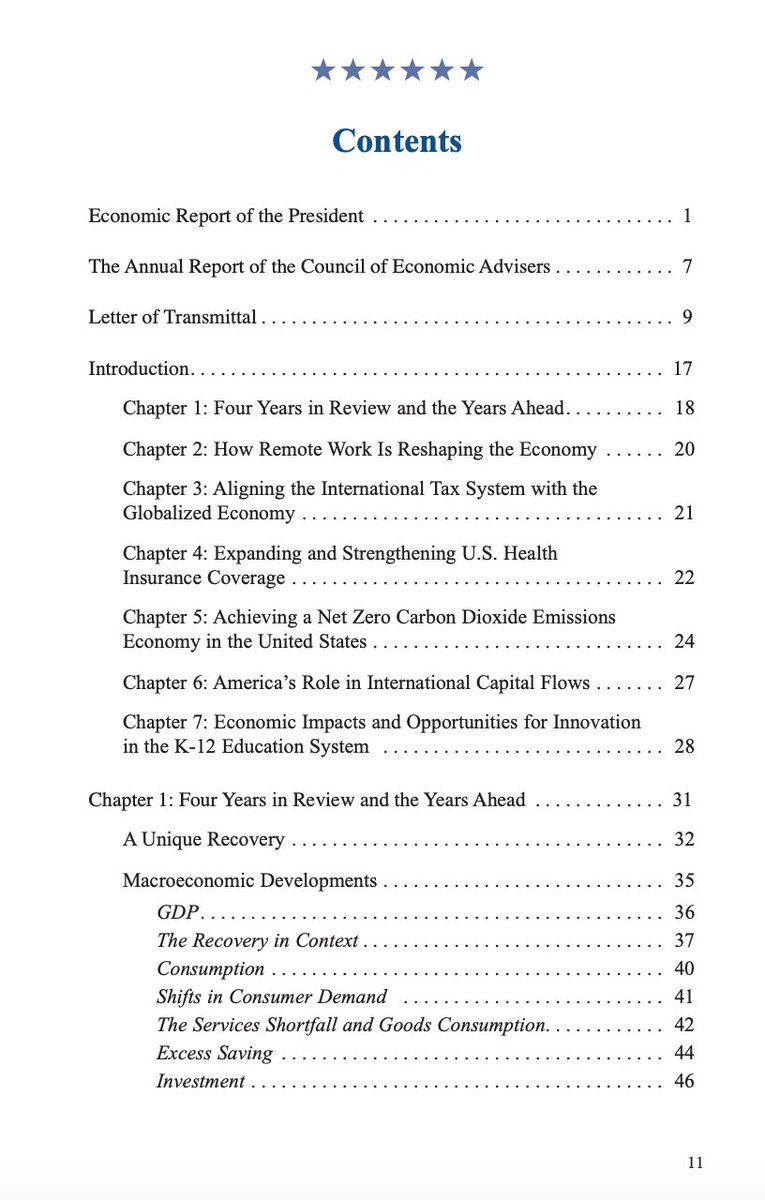 keharyapatihan's tweet image. Kalo tertarik dengan rewind ekonomi US setahun ke belakang, bisa baca dokumen "Economic Report of the President" yang tiap awal tahun diterbitin oleh Council of Economic Advisers (CEA)

Isi pembahasannya bet, mulai dari isu WFH, pentingnya perluasan BPJS dan penurunan harga obat,…