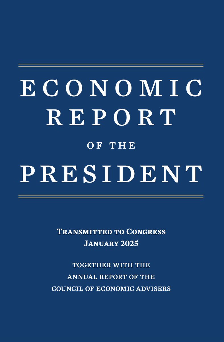 keharyapatihan's tweet image. Kalo tertarik dengan rewind ekonomi US setahun ke belakang, bisa baca dokumen "Economic Report of the President" yang tiap awal tahun diterbitin oleh Council of Economic Advisers (CEA)

Isi pembahasannya bet, mulai dari isu WFH, pentingnya perluasan BPJS dan penurunan harga obat,…