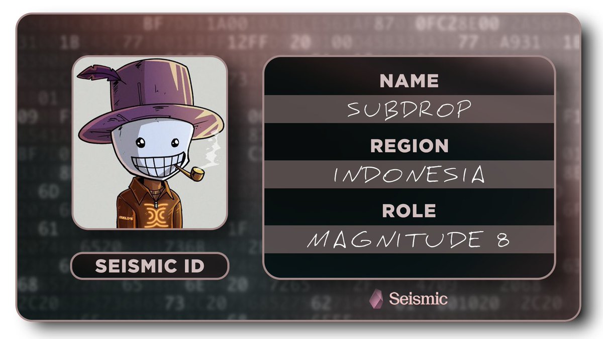 subdrop22's tweet image. Just got my Seismic ID from @OlegReyesX , and honestly it’s pretty cool. If you haven’t gotten yours yet, you should definitely check it. Go grab your Seismic ID and stay ahead 👌

@lyronctk @NoxxW3 @xealistt