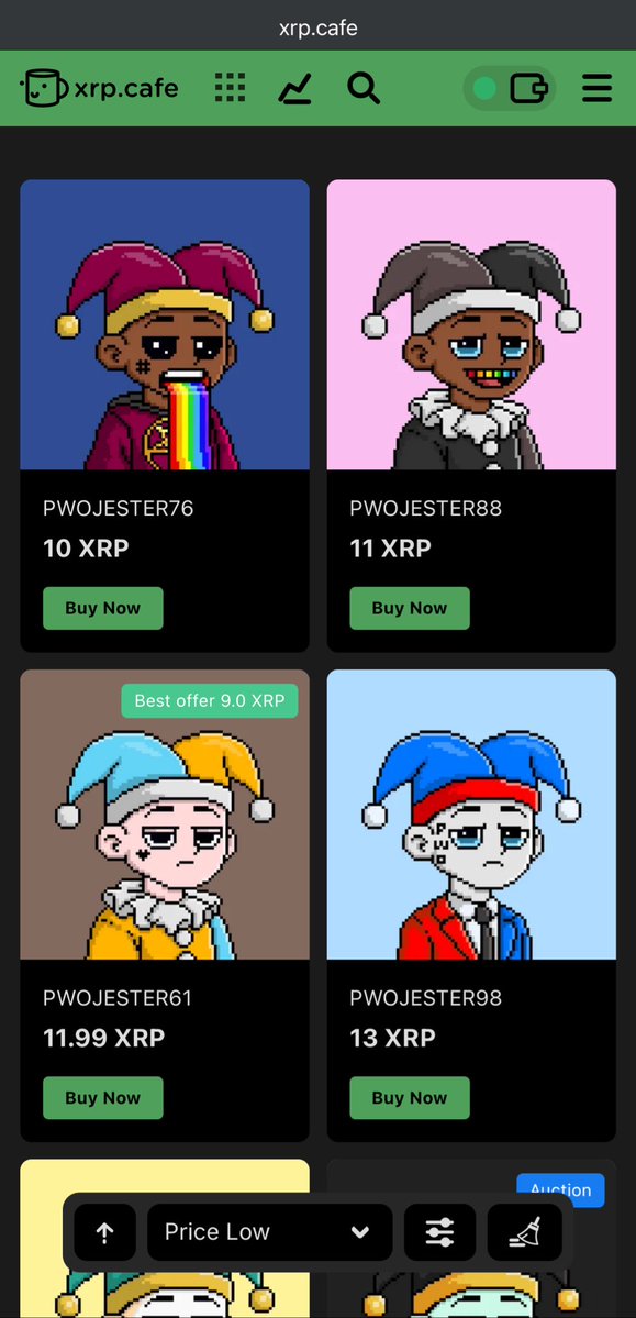 Minted out in few minutes
Top 5 in 24hrs volume on Café
Top 3 in sales
Top 2 in mints

Floor is 10
If you missed the mint, now is the time to grab one, or two or the entire 99 😂
Just grab one and be happy
xrp.cafe/collection/pwo…
Shout out to <a href="/vvngoghh/">𝐕𝐕𝐍 𝐆𝐎𝐆𝐇</a> and @4ReaL_xrp 🔥🃏