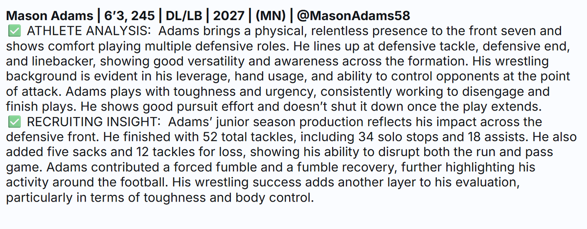 Thanks <a href="/sixstarfootball/">Six Star Football | PLUS+</a> for the write-up!