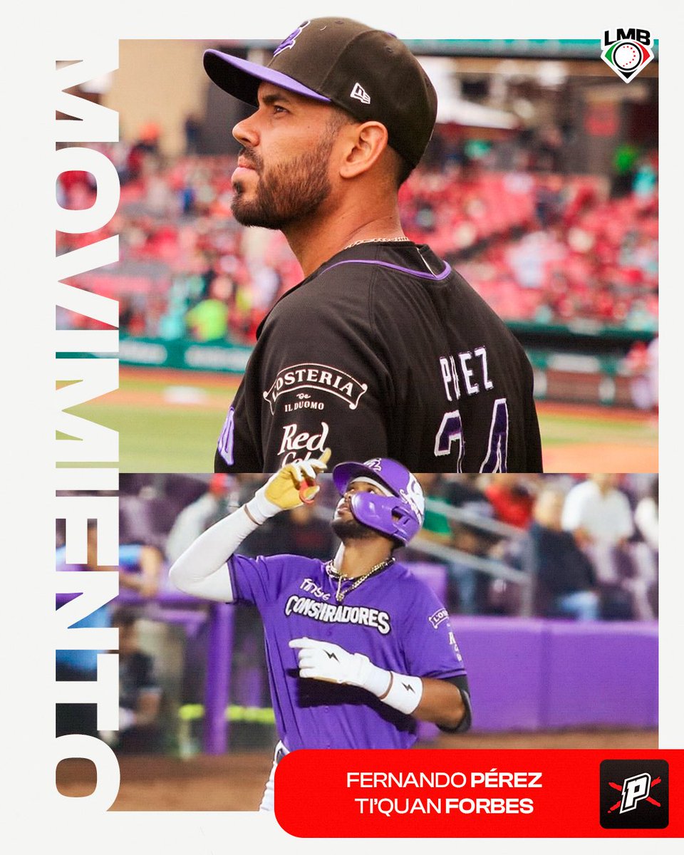 ¡Se suben al barco! 🚢 

Fernando Pérez y Ti’Quan Forbes llegan a reforzar el infield de los Piratas de Campeche. 🏴‍☠️

Fernando y Ti’Quan jugaron en LMB en la campaña 2024 con Conspiradores de Querétaro. En 2026 ambos regresan a la pelota mexicana ahora con los filibusteros. 💥