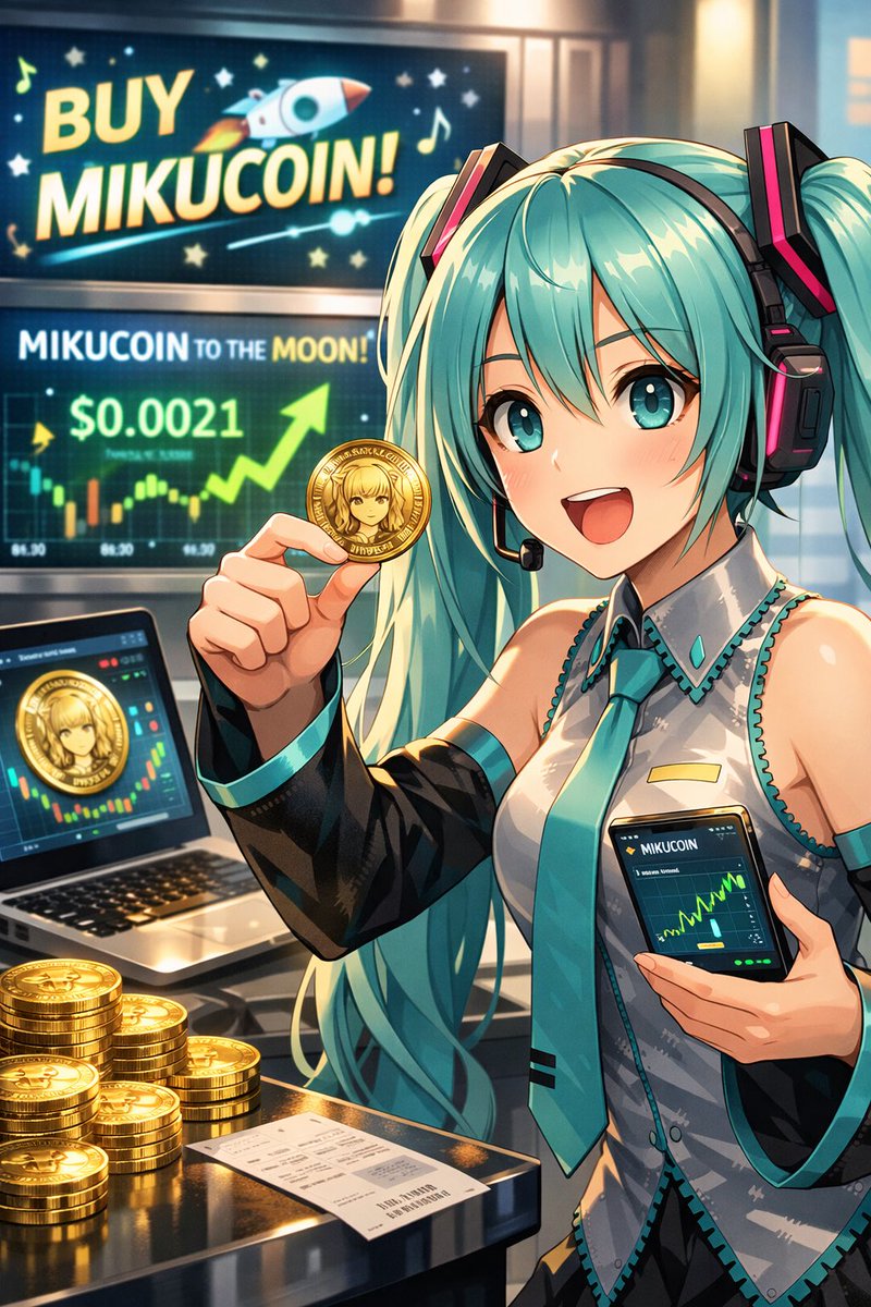aoiao901's tweet photo. 初音ミク　🎊🎊🎊プレゼント企画 1,000,000 - $MIKU 最初の30名に 🎊🎊🎊🎊

address
EkyyG55kup6p1hLe6tphvxeyAD62G6rRigHNmR3Tpump

- @aoiao901 をフォロー 🚀
- RT + いいね ❤️ 
- コメントで $Sol アドレス 🚀

プレゼント企画は12時間後に終了 🚀
#SolanaAirdrop #MIKU #Airdrop #btc #phantom https://t.co/9iiambaAQT