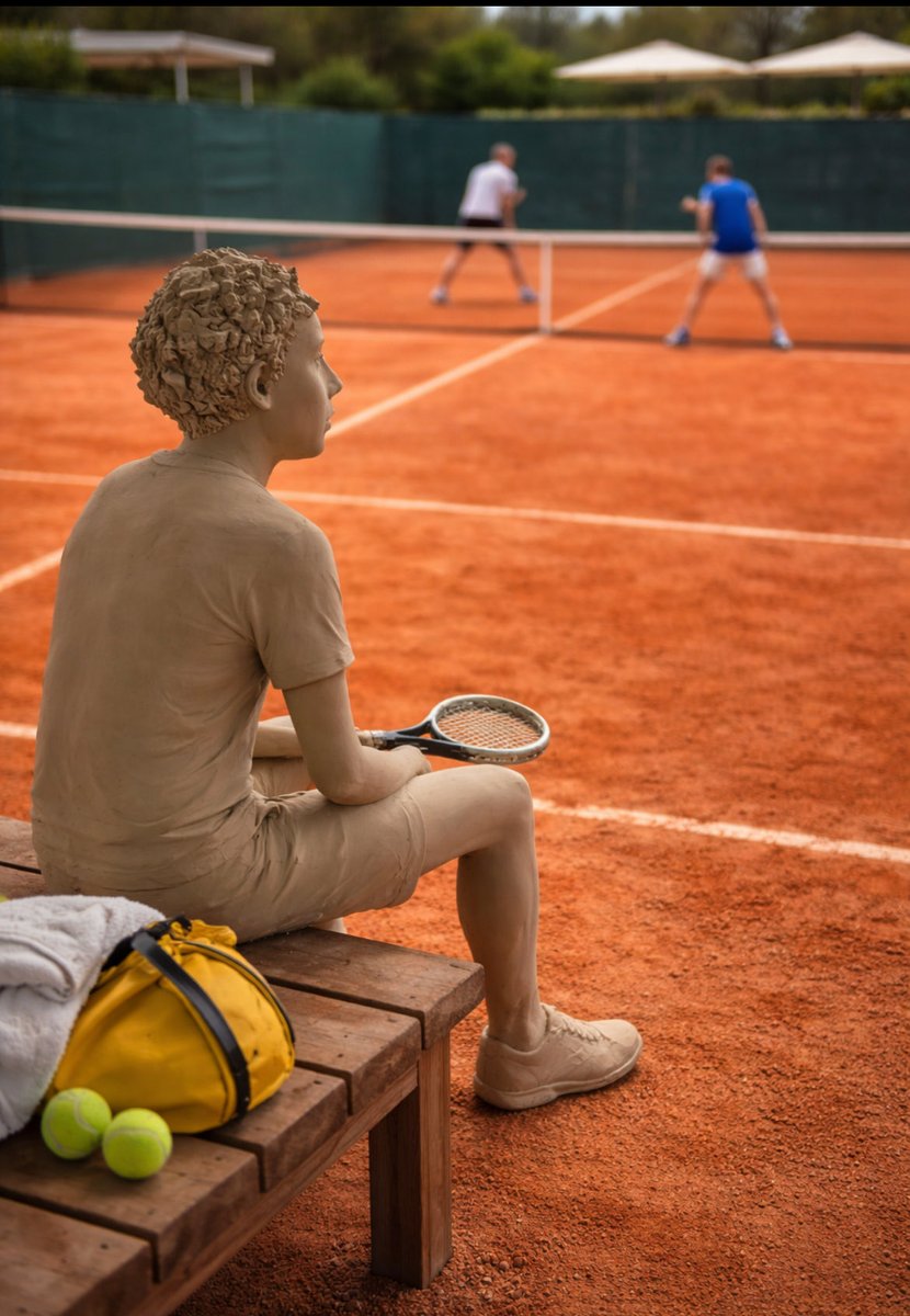 IsabelaSaramago's tweet photo. O Tenista.
Escultura em porcelana, minha autoria. 
#artwork #ArtistOnTwitter #sports https://t.co/tmHysNZ96m