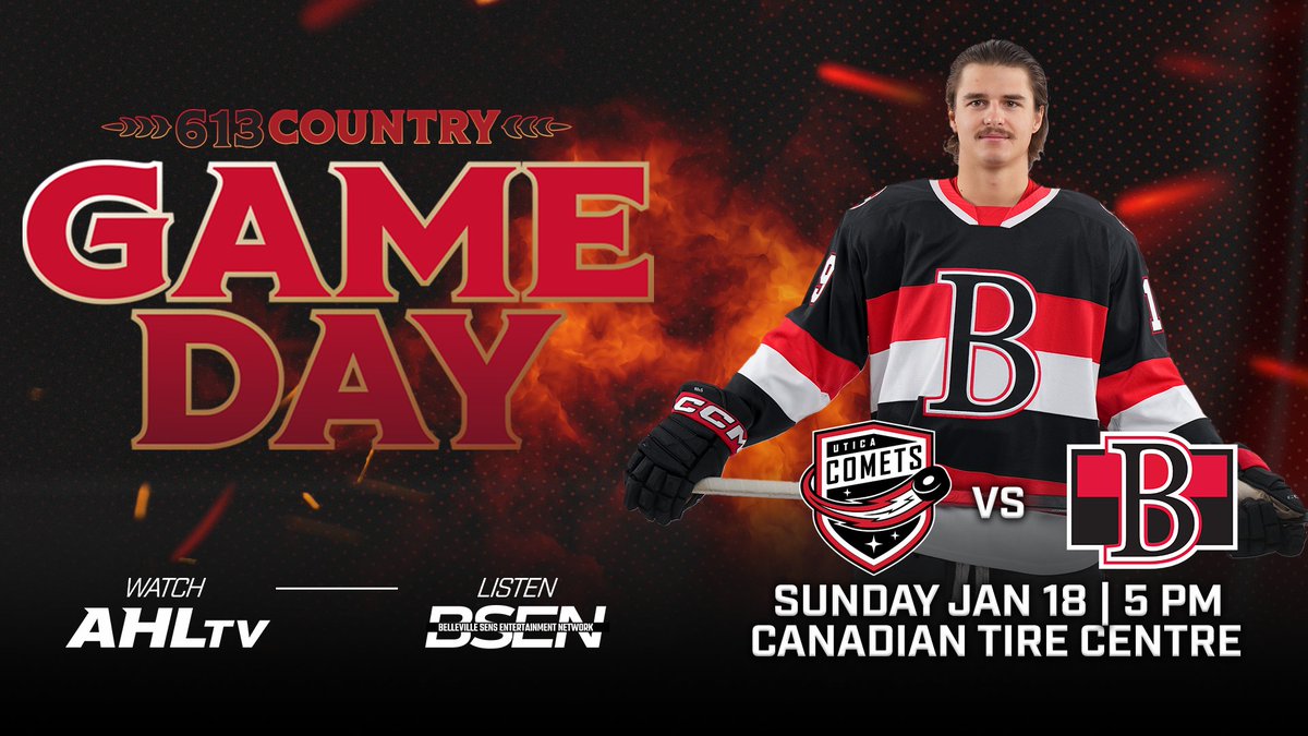 BellevilleSens's tweet image. OTTAWA GAME DAY

🆚 Utica Comets
📍 Canadian Tire Centre | 5 PM
📺 @FloHockey | flosports.link/4fWpolk
🎙️ bit.ly/436Zpms
