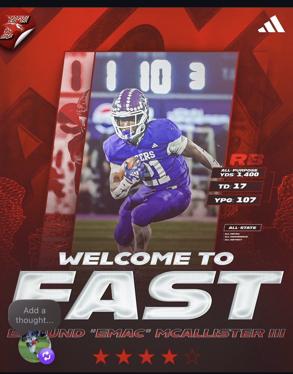 Emac2029's tweet image. Excited to be playing with @Fast7v7 National team on the 7v7 circuit this season.  🏈