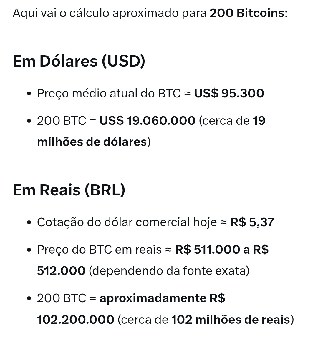 Olha, eu com essa quantidade de 