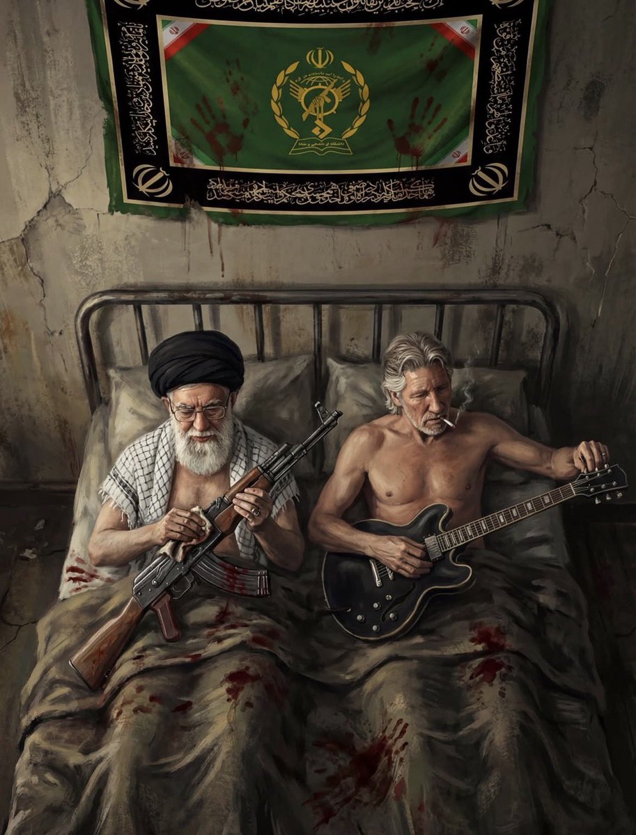 In bed with terrorists.
<a href="/rogerwaters/">Roger Waters ✊</a> 

Photo credit: gharbill on Instagram
