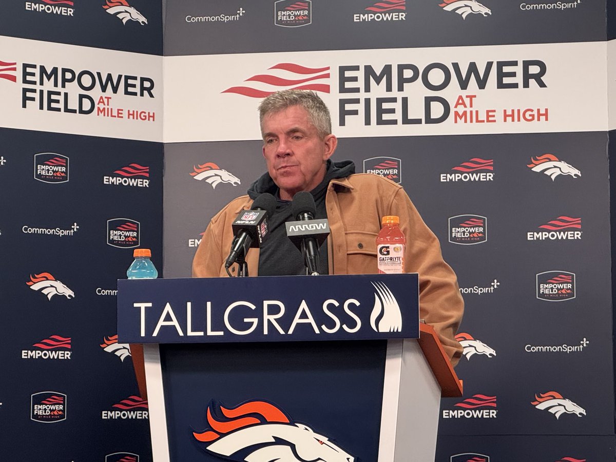 arranandersen's tweet image. Sean Payton returned to the podium with an update.  #Broncos QB Bo Nix fractured his ankle on the game winning drive.  His season is over.  Looking ahead, "(Backup QBJarrett Stidham) is ready.  We'll be ready for he next challenge. "
