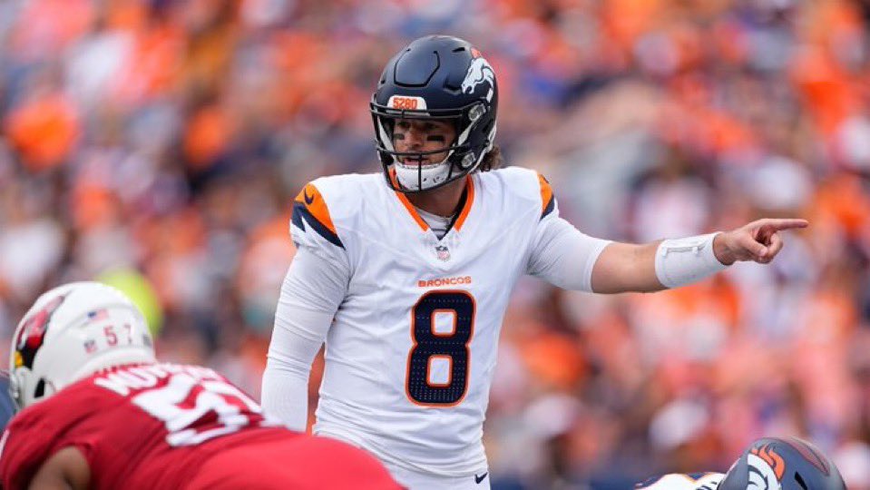 TomPelissero's tweet image. Jarrett Stidham played one snap this season — a kneeldown in October. 

He hasn’t thrown a regular-season pass since 2023, when he started two games after Denver benched Russell Wilson. 

In eight days, Stidham will start the AFC Championship Game.