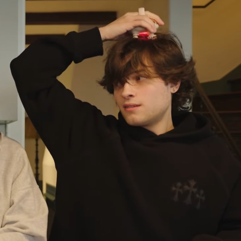 this is how his hair looks after