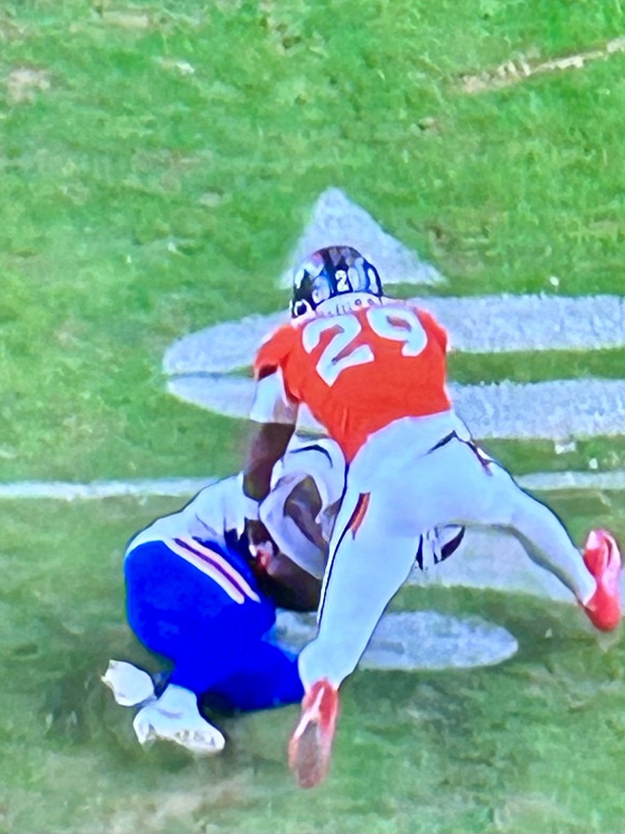 BrettBrooks41's tweet image. Three different camera angles
All showing receiver with possession of the ball , knee on the ground being touched by the defender.  End of play.

The NFL screwed Buffalo .