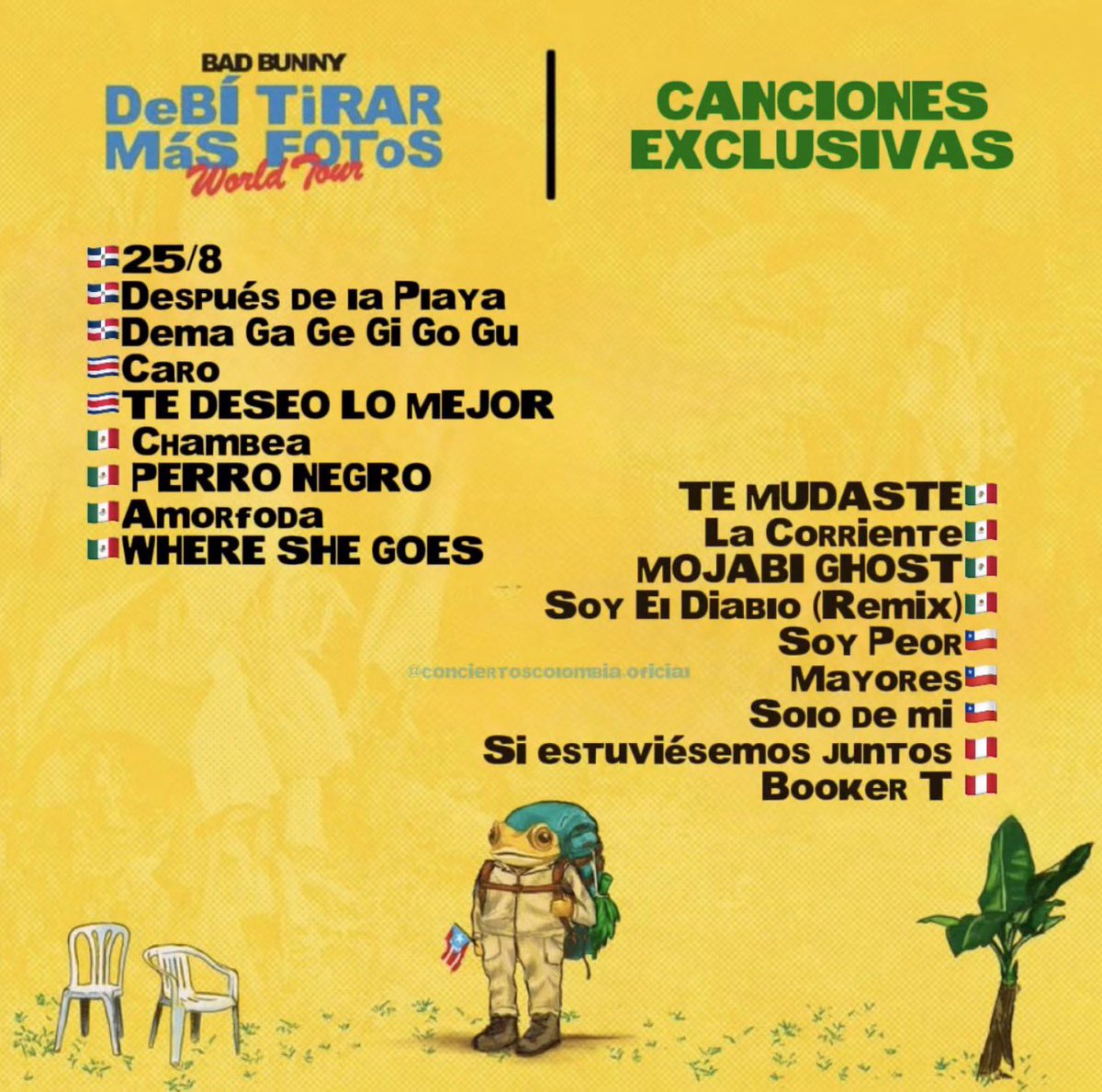 Miguel_G_1_1's tweet image. CANCIONES EXCLUSIVAS DE BAD BUNNY ANTES DE SUS SHOWS EN COLOMBIA 🇨🇴