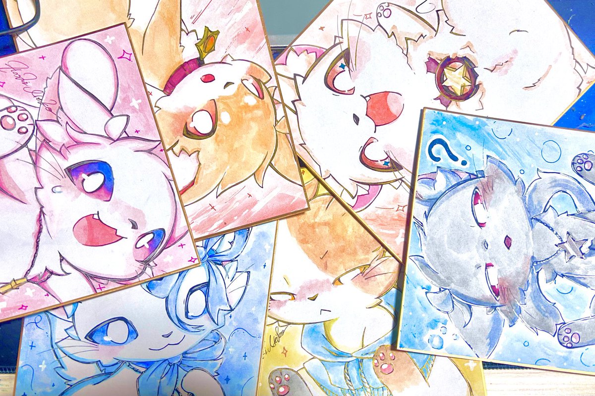 現地民からご報告がございました 星猫色紙 完売したそうです