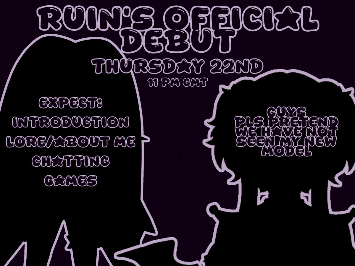 >.< so like yeah I guess this is happening… guys pretend ok ok we never seen it before rawr!

I am so excited to debut my model and finally introduce me and my lore!

I’ll be debuting on TWITCH!

Uhhh #vtuber #Live2D #twitch