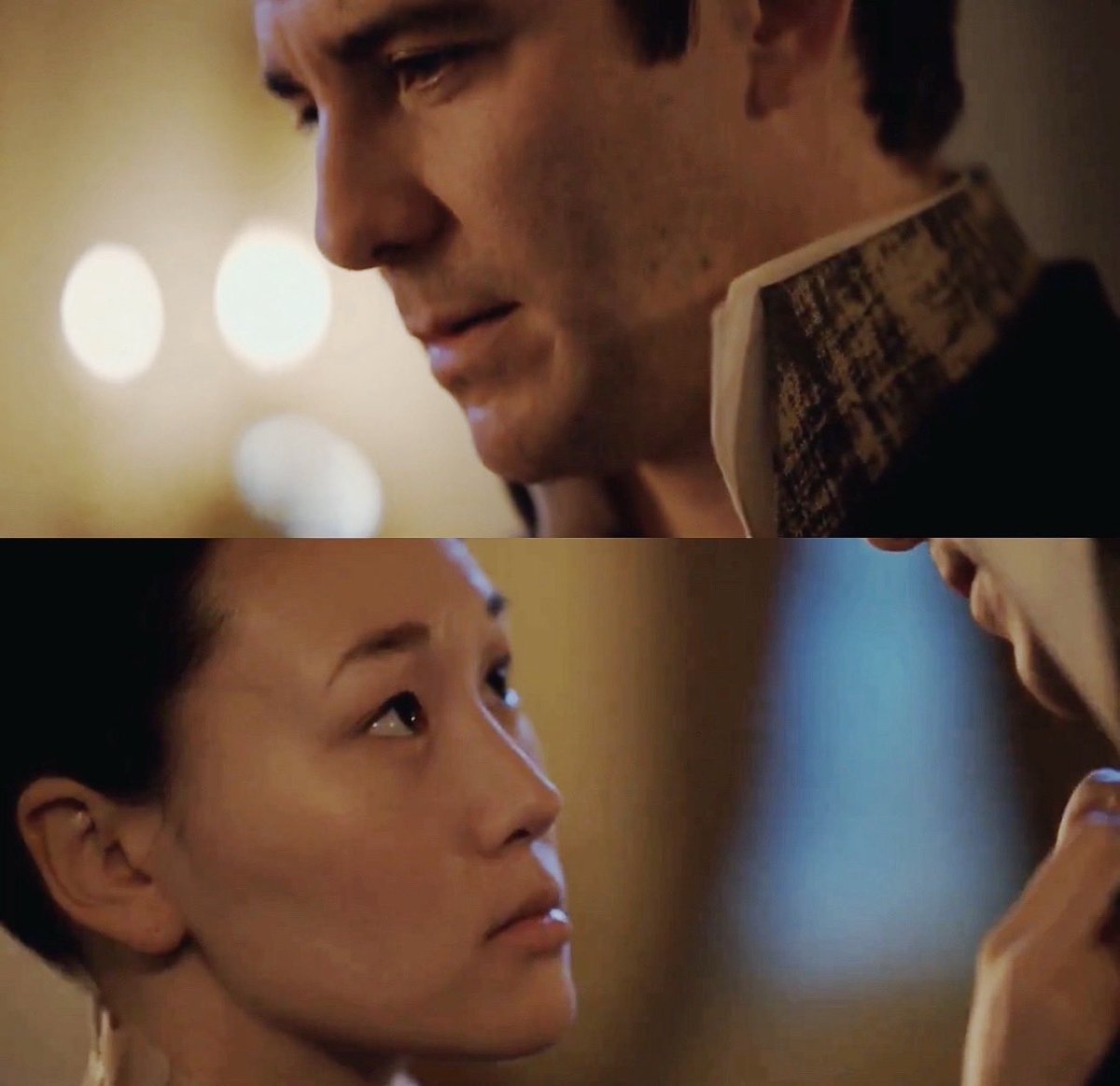 ColinsNewts's tweet image. What if this scene isn’t her dressing him.

What if this scene is her helping him undress after being out drinking with Colin, John and will?