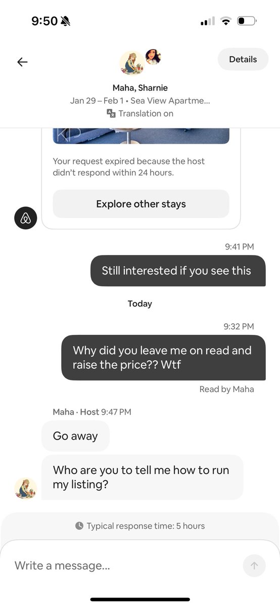 This is why hotels clear Airbnb. Book a room, host doesn’t approve it and then they repost at a higher price. Shame on you <a href="/Airbnb/">Airbnb</a>