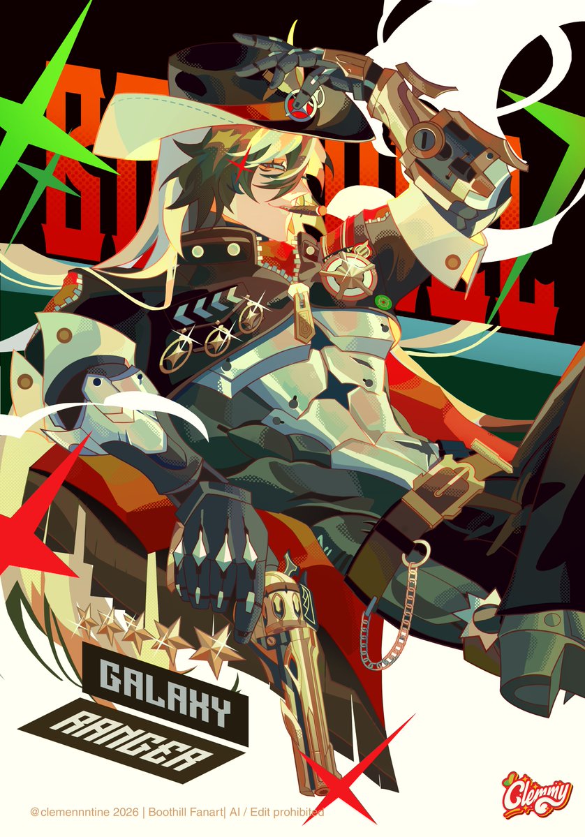 Cle_menntine's tweet image. Have you seen what’s underneath the curtain? 👁️👁️First Boothill art in 2k26   

#HSR #HonkaiStarRail #Boothill